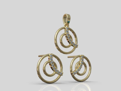 Stud earring model 919 3D Print Model