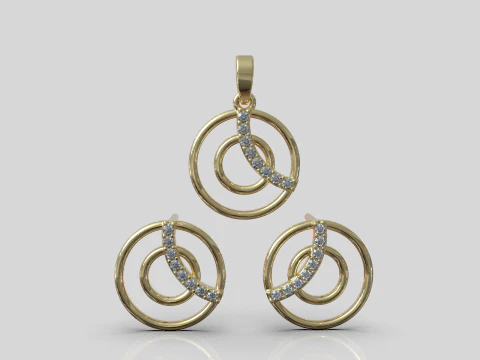 Stud earring model 919 3D Print Model