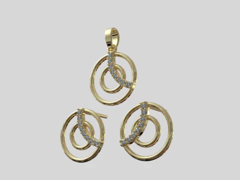 Stud earring model 919 3D Print Model