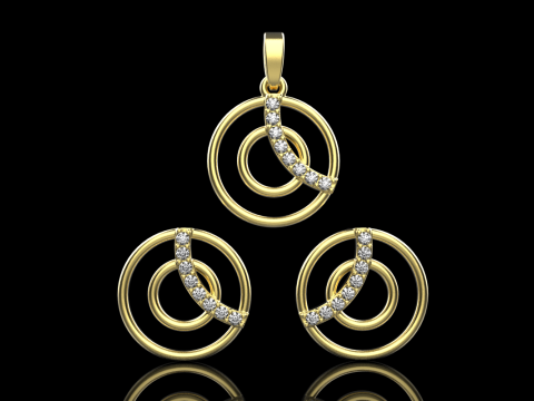 Stud earring model 919 3D Print Model