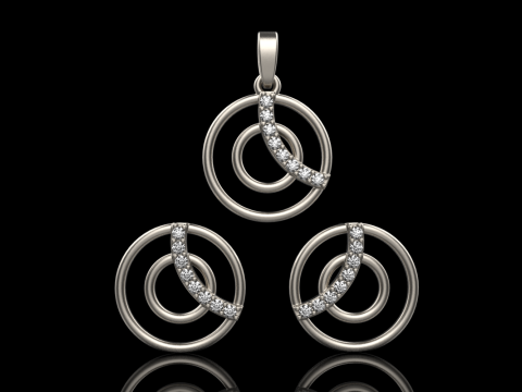 Stud earring model 919 3D Print Model