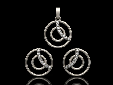 Stud earring model 919 3D Print Model