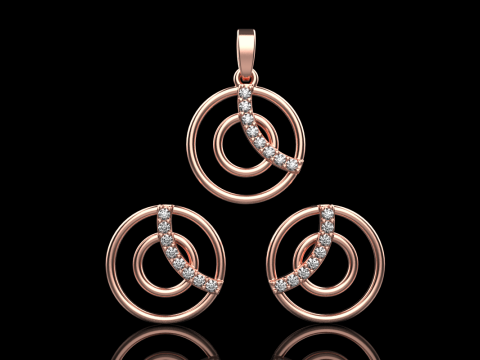 Stud earring model 919 3D Print Model
