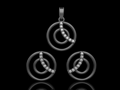 Stud earring model 919 3D Print Model