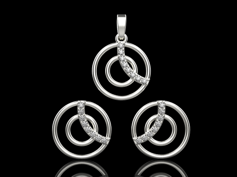 Stud earring model 919 3D Print Model