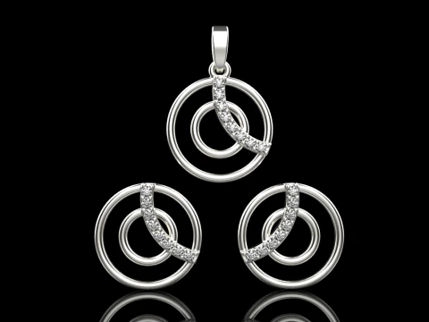 Stud earring model 919 3D Print Model