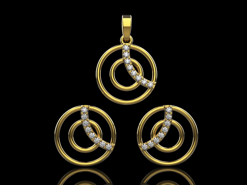 Stud earring model 919 3D Print Model