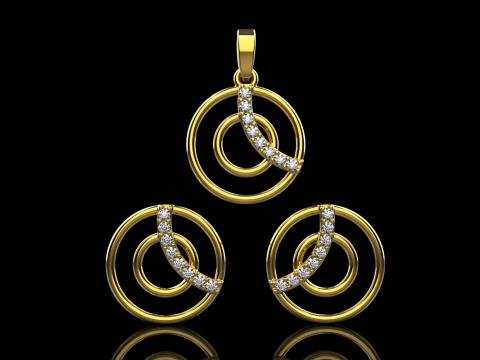 Stud earring model 919 3D Print Model