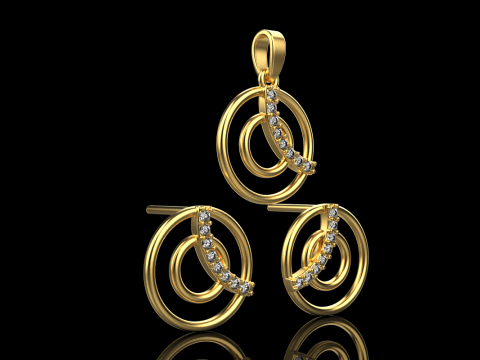 Stud earring model 919 3D Print Model