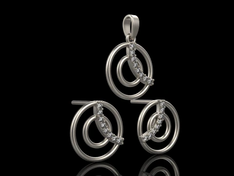 Stud earring model 919 3D Print Model