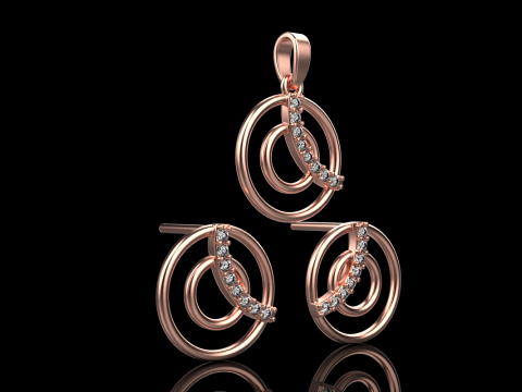 Stud earring model 919 3D Print Model