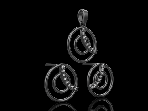 Stud earring model 919 3D Print Model
