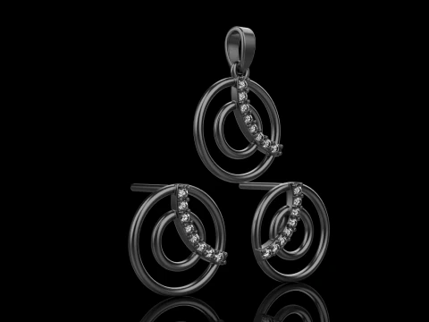 Stud earring model 919 3D Print Model