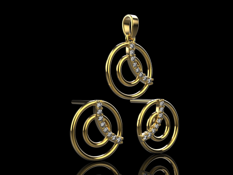 Stud earring model 919 3D Print Model