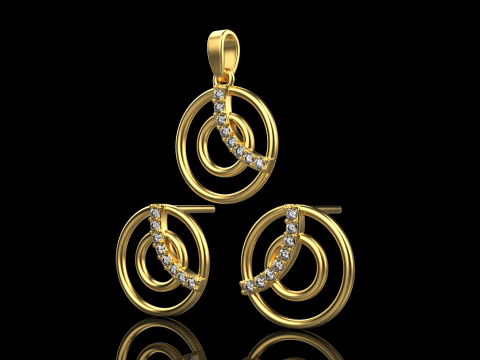 Stud earring model 919 3D Print Model