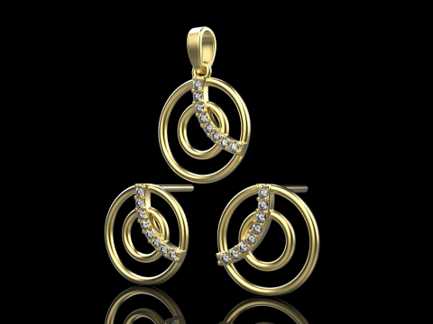 Stud earring model 919 3D Print Model