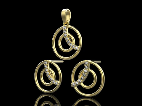 Stud earring model 919 3D Print Model