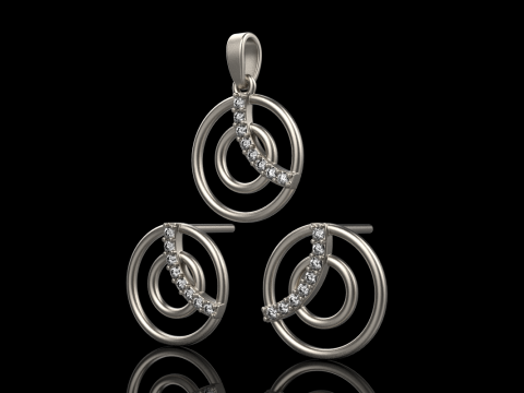 Stud earring model 919 3D Print Model