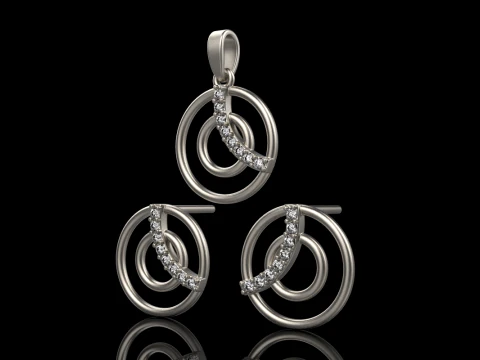 Stud earring model 919 3D Print Model