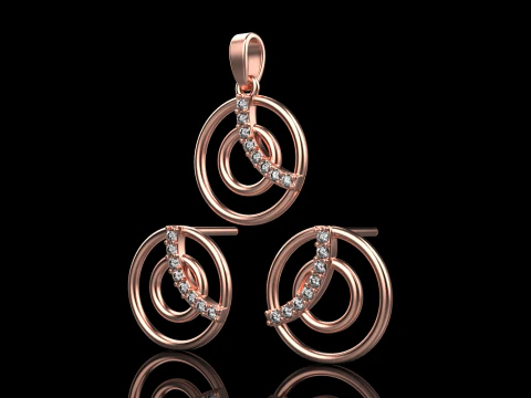 Stud earring model 919 3D Print Model