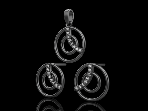 Stud earring model 919 3D Print Model