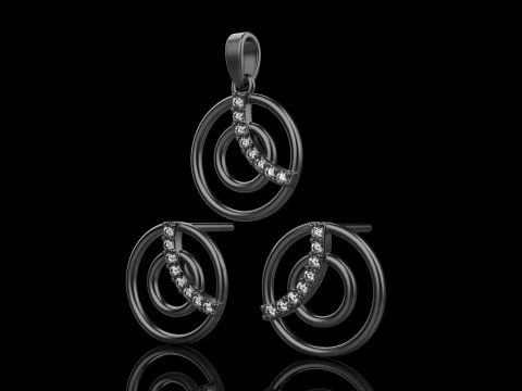 Stud earring model 919 3D Print Model