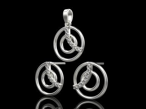 Stud earring model 919 3D Print Model