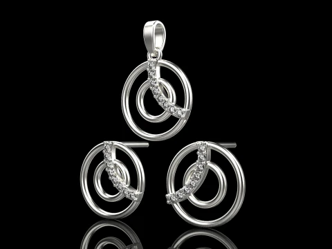 Stud earring model 919 3D Print Model