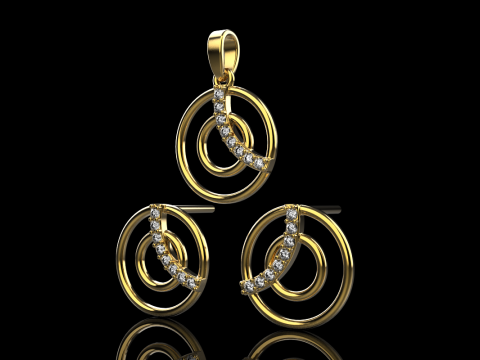 Stud earring model 919 3D Print Model