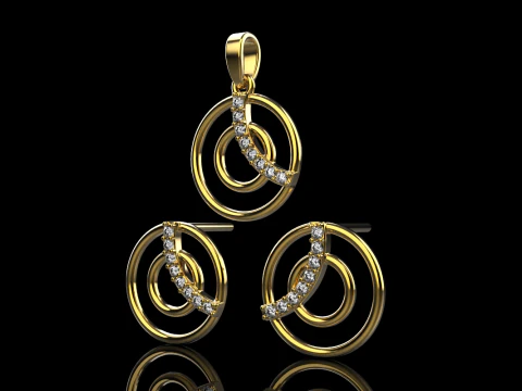 Stud earring model 919 3D Print Model