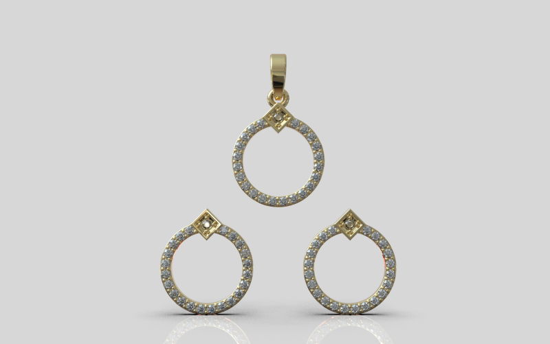 Collection earring pendant model 918 3D Принт Модель .c4d .max .obj .3ds .fbx .stl .blend