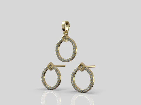 Collection earring pendant model 918 3D Print Model