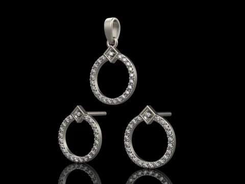 Collection earring pendant model 918 3D Print Model