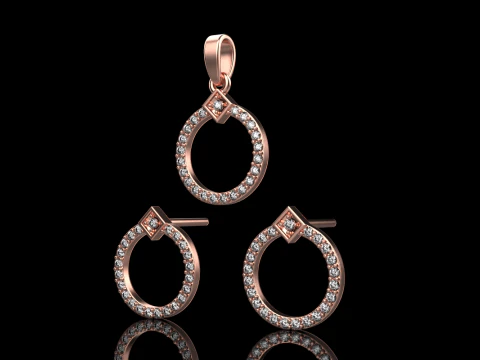 Collection earring pendant model 918 3D Print Model