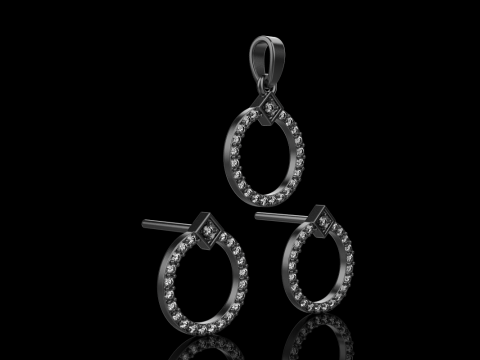 Collection earring pendant model 918 3D Принт Модель