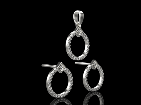 Collection earring pendant model 918 3D Принт Модель
