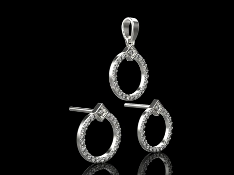 Collection earring pendant model 918 3D Print Model