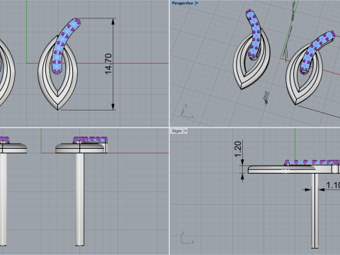 Earring model 914 Model do druku 3D