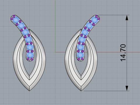 Earring model 914 Model do druku 3D