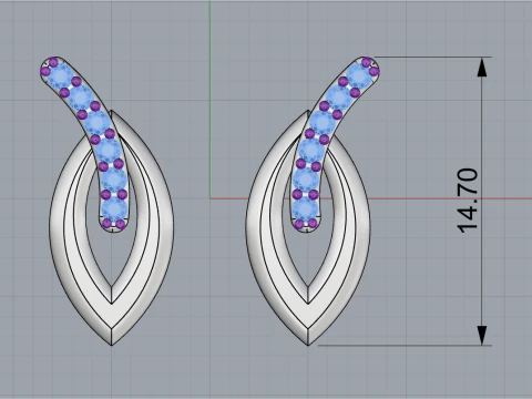 Earring model 914 3D Print Model