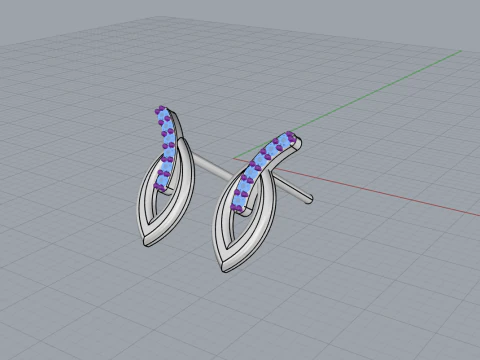 Earring model 914 3D Print Model