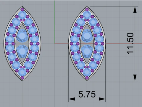 Earring mode 912 3D Print Model