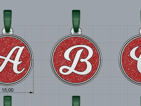 Initial pendant model 908 3D Baskı Modeli