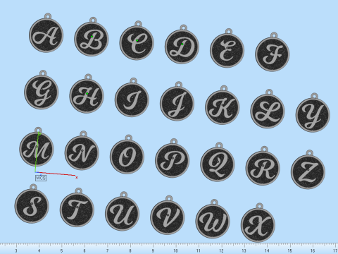 Initial pendant model 908 3D Baskı Modeli
