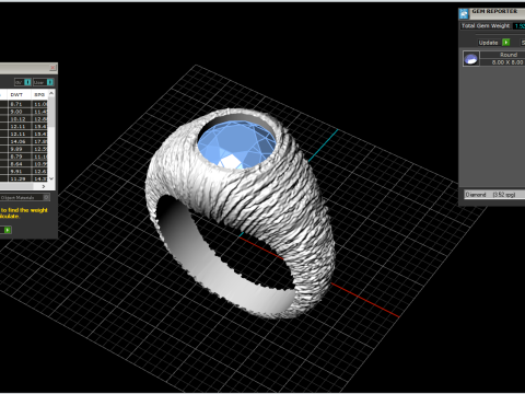 Texture signet ring model 907 3D printmodel