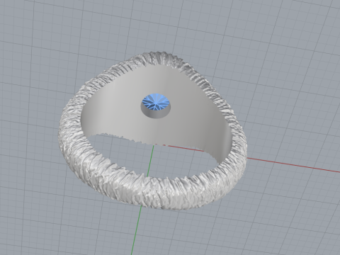 Texture signet ring model 907 3D printmodel