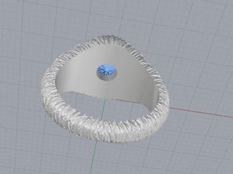 Texture signet ring model 907 3D Print Model