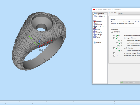 Texture signet ring model 907 3D printmodel