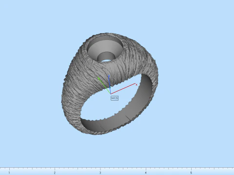 Texture signet ring model 907 3D Print Model