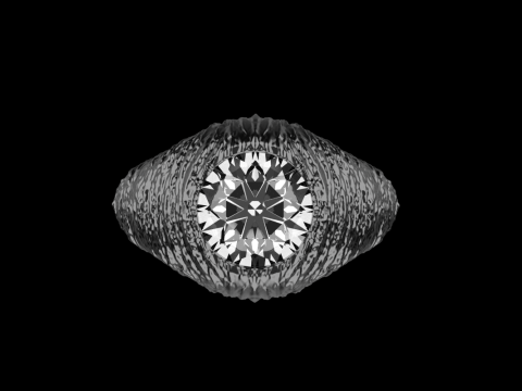 Texture signet ring model 907 3D printmodel